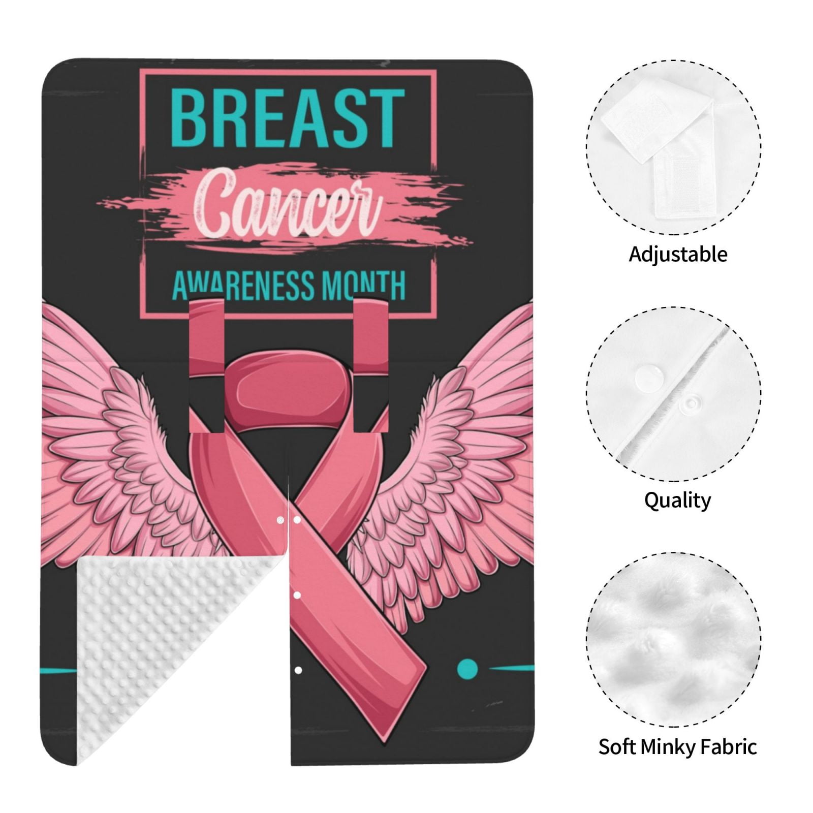 Naloa Ribbon With Angel Wings Baby Car Seat Cover, Breathable Baby Carrier Cover, Multiuse Baby Carrier Cover & Nursing Breastfeeding Cover