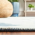 thumbnail image 4 of SAFAVIEH Rodeo Ruadhan Abstract Wool Area Rug, Ivory/Navy, 5' x 8', 4 of 7