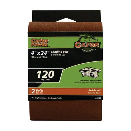 

Ali Industries 3185 4 x 24 in. 120 Grit Aluminum Oxide Sanding Belt- 2 Pack