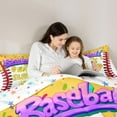 thumbnail image 6 of Feelyou Cartoon Birthday Party Bedding Comforter Set, Baseball Ice Hockey Twin Comforter Sets, Ball Sports Theme Reversible Bedding Set, Breathable Home Decor, 2-Piece, 6 of 9