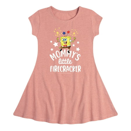 

SpongeBob SquarePants - Mommy s Little Firecracker - Toddler And Youth Girls Fit And Flare Dress