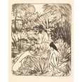 thumbnail image 3 of Otto Mueller 20x24 Black Modern Framed Museum Art Print Titled - Waldsee with Three Bathers and a Seated Girl 2 (1918), 3 of 5