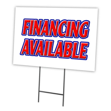FINANCING AVAILABLE 12"x16" Yard Sign & Stake outdoor plastic window | Advertise Your Business | Stake Included Image On Front Only | Made in The USA