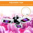 thumbnail image 2 of yeacher Adjustable E27 Socket 3-Leaf Foldable Plant Growth Light with Red-Blue Spectrum, 216 LED Beads, Waterproof Design for Greenhouse Seedlings, Multi-Angle Lighting, Rope Length Customization, 2 of 6