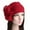 Red, variant on Women Ladies Retro Big Flowers Hat Turban Hat Cap Pile Cap RD