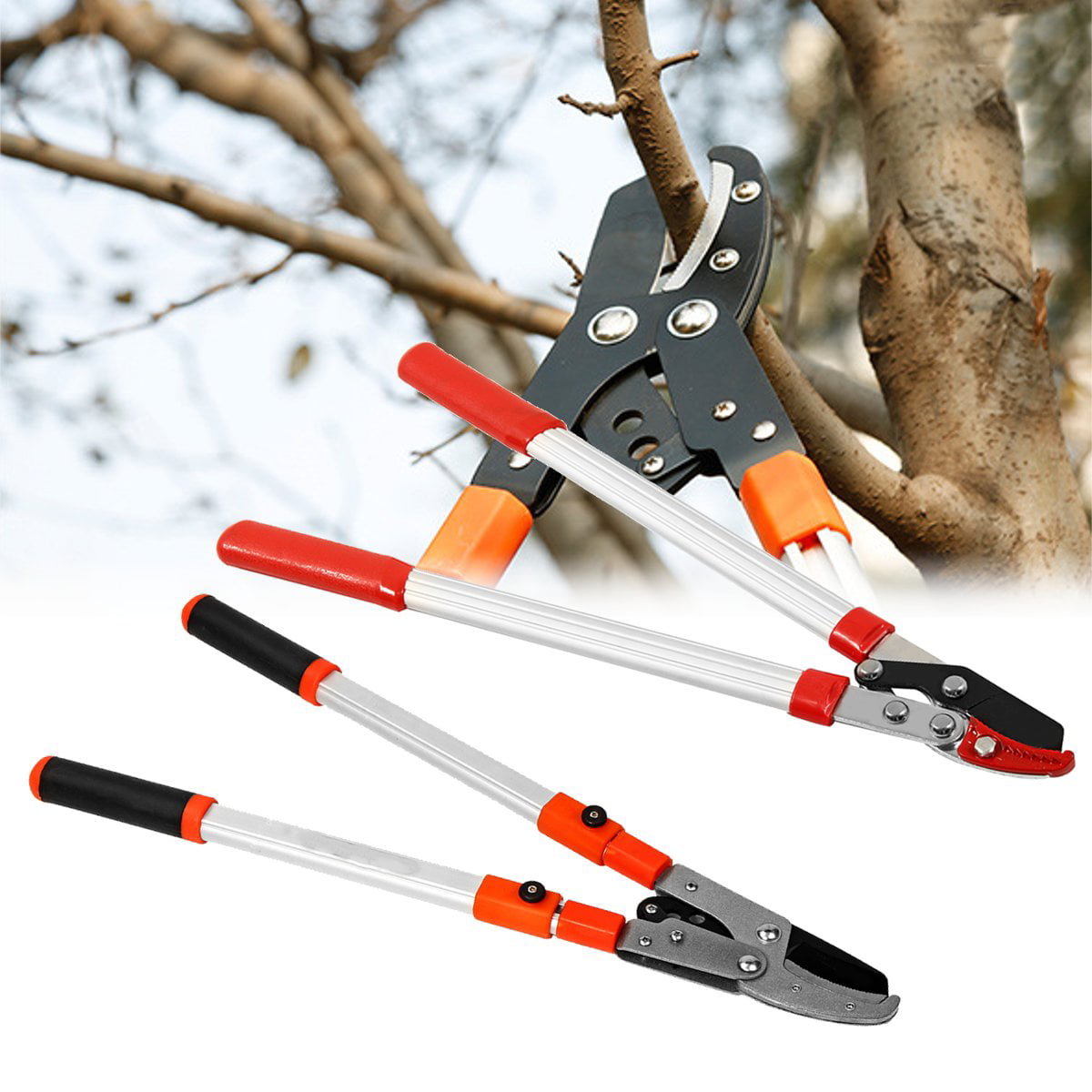 Garden Tools & Equipment, Telescopic Tree Ratchet Lopper Pruner