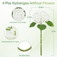 thumbnail image 4 of 4PCS Real Touch Hydrangea Artificial Flowers, 17.7" Full Faux Hydrangea Flowers Latex Fake Spring Summer Flowers for Home Party Floral Arrangements Wedding Bouquets Centerpieces Outdoor Decor, 4 of 5