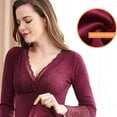 thumbnail image 3 of Minnieouse Ropa interior térmica para mujer, jersey con forro de terciopelo con cuello en V, Otoño Invierno, oficina, escuela, exterior, capa Ropa interior Negro 4XL, 3 of 6