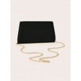 thumbnail image 3 of REMANLAN Women's Pleated Satin Evening Clutch Purse with Detachable Chain Strap, Black, 3 of 8