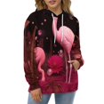 thumbnail image 4 of Pink Flamingo Bubble Garden-1 3d Sweatshirts Hoodie Fashion Casual Personality Men's Women Street Hoodie Pullovers Long Sleeve Comfortable Top, 4 of 6