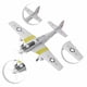 thumbnail image 2 of Kit de montaje de modelo de avión de combate P-51 a escala 1/48, decoración de modelo de avión Gris claro, 2 of 2