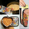 thumbnail image 5 of Yayeee Oven Mitts and Pot Holder Set of 2 Heat Resistant Kitchen Gloves Baking Hot Pad, Purple Floral Tomatoes, 5 of 5