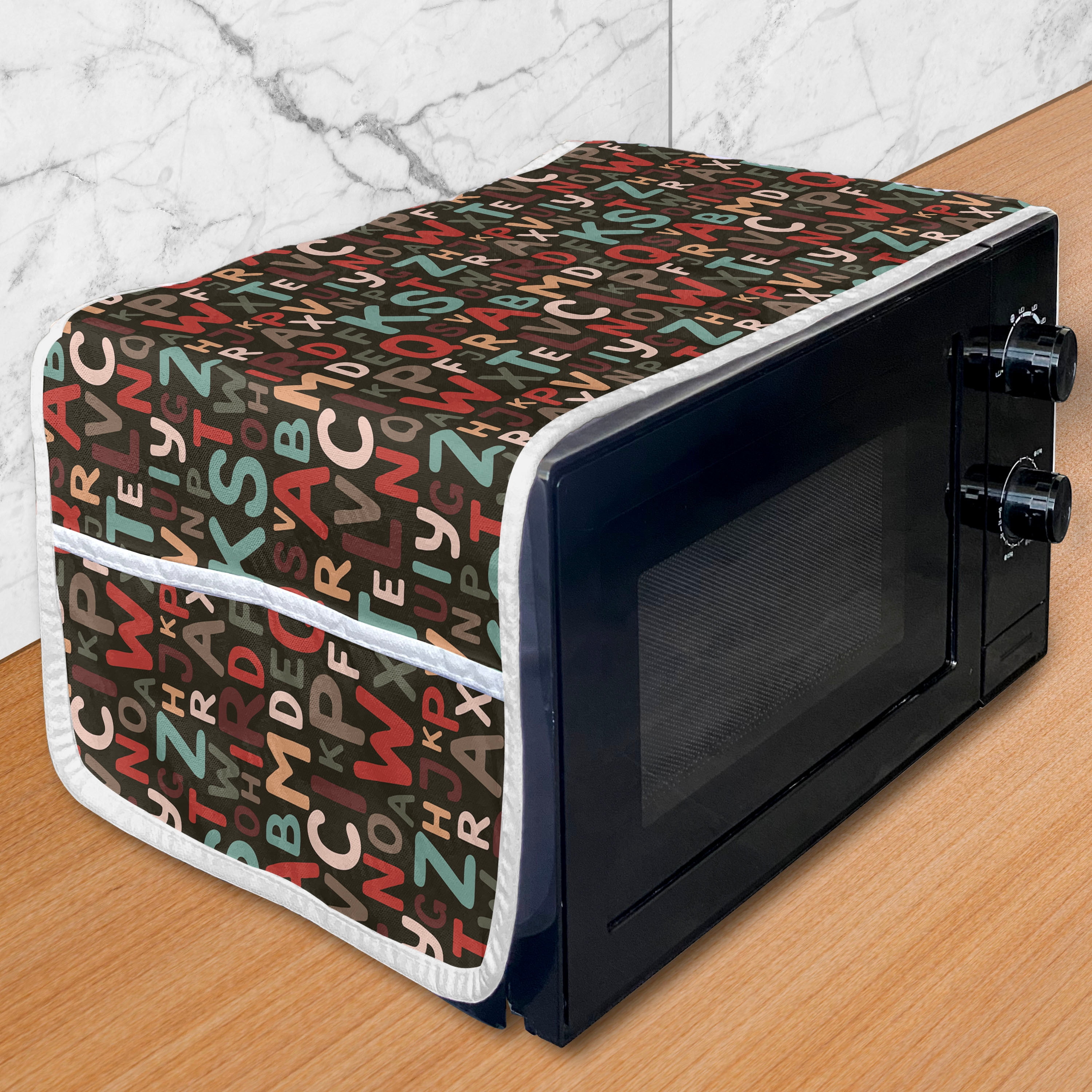 Alphabet Microwave Oven Cover, Continuous Pattern of Various Colored ...