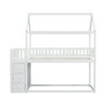 thumbnail image 5 of Euroco Twin over Twin Bunk Bed with Storage Shelf and Drawers, White, 5 of 9