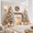 8x6ft, variant on 10x8ft Cotton Christmas Photo Studio Backdrop with White Fireplace and Xmas Tree Decor