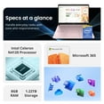 thumbnail image 3 of HP Flagship 14" Laptop with 1 Year Office 365 | 8GB RAM | 1.22TB Storage(64GB eMMC & 160GB Docking Station & 1TB Cloud Storage) | Intel 4-Core Processor| Webcam | Wi-Fi | Windows 11 | Pink, 3 of 5