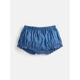thumbnail image 3 of Wonder Nation Baby Girls Dress with Puff Sleeves and Shorts Set, 2 Piece, Sizes 0/3M-24M, 3 of 3