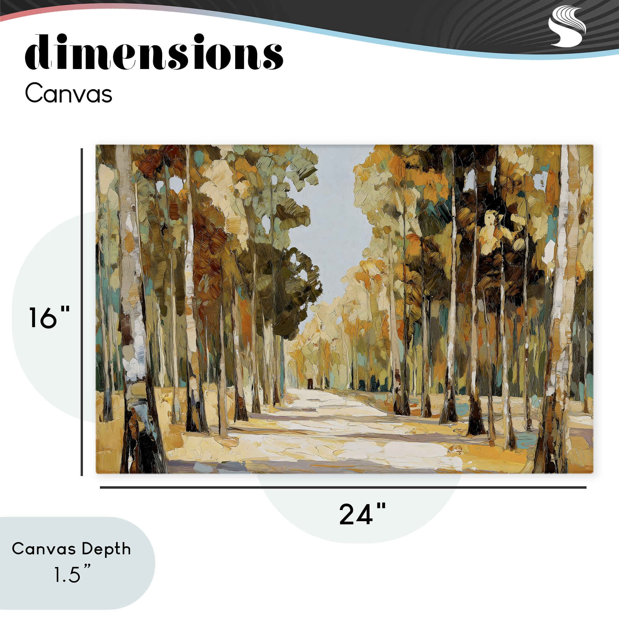 Stupell Industries Modern Impressionist Fall Forest Canvas Wall Art, design by Gina Kelly