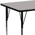 thumbnail image 6 of Flash Furniture Wren 24''W x 60''L Rectangular Grey HP Laminate Activity Table - Standard Height Adjustable Legs, 6 of 9