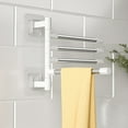 thumbnail image 1 of 1PC Wall Mounted Rotating Towel Rack Towel Holder PunchFree Rotation Stainless Bathroom Wall Hook Towel Rail For Home No Drillingwall Mountedrotating White, 1 of 2