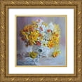 thumbnail image 1 of Rogozina, Svetlana 26x26 Gold Ornate Wood Framed with Double Matting Museum Art Print Titled - Daffodils in White Vase, 1 of 4