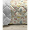 thumbnail image 3 of Hedgehog Down Alternative Comforter, Watercolor Style Funny Smiling Spiny Mammals with Hand Drawn Daisy Flowers, Microfiber Quilt for All Season, 5 Sizes, Pink Purple White, by Ambesonne, 3 of 3