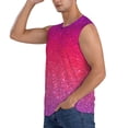 thumbnail image 3 of Fotbe Light Purple Glitter Men's Camiseta sin Mangas Estampada para Hombres, Playera Casual para Gimnasio, Entrenamiento, Playa-Large, 3 of 7