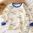 thumbnail image 4 of masbird Little Girls Boys Pajamas Cotton Long Sleeve Pjs Set Kids Graphic Pajama Baby 2 Pieces Sleepwear Toddler Heart Clothes 6-24 Months 2t 3t 4t 5t 6t 7t 8t 9t(Dark Blue,18-24 M), 4 of 5