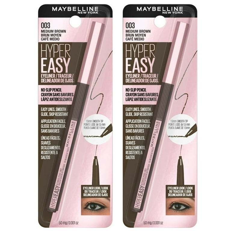 Pack of 2 Maybelline New York Hyper Easy Eyeliner, Medium Brown 003