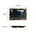thumbnail image 2 of Excellante Tenmoku Melamine Dinnerware Collection 13 1/2" X 9 1/8" Wave Rectangular Plate, Comes in Dozen, 2 of 3