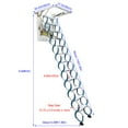 thumbnail image 4 of Techtongda Attic Ladder Ceiling Folding Loft Ladder Attic Stairs Telescopic Folding Ladder Carbon Steel Blue, 4 of 10