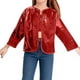 thumbnail image 4 of Chaquetas y abrigos casuales sin capucha de manga larga, abrigo de escenario, cárdigan brillante con estampado en caliente, top infantil sin botones y con cremallera, top infantil de poliéster, 4 of 6