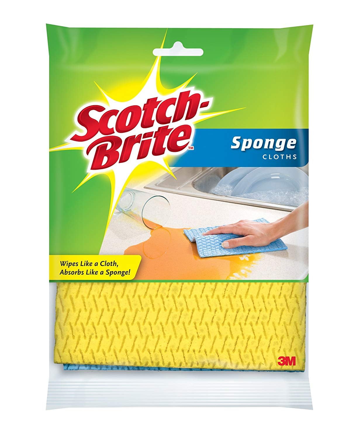 Scotch-Brite Sponge Cloth, 2-Count Pack of 6
