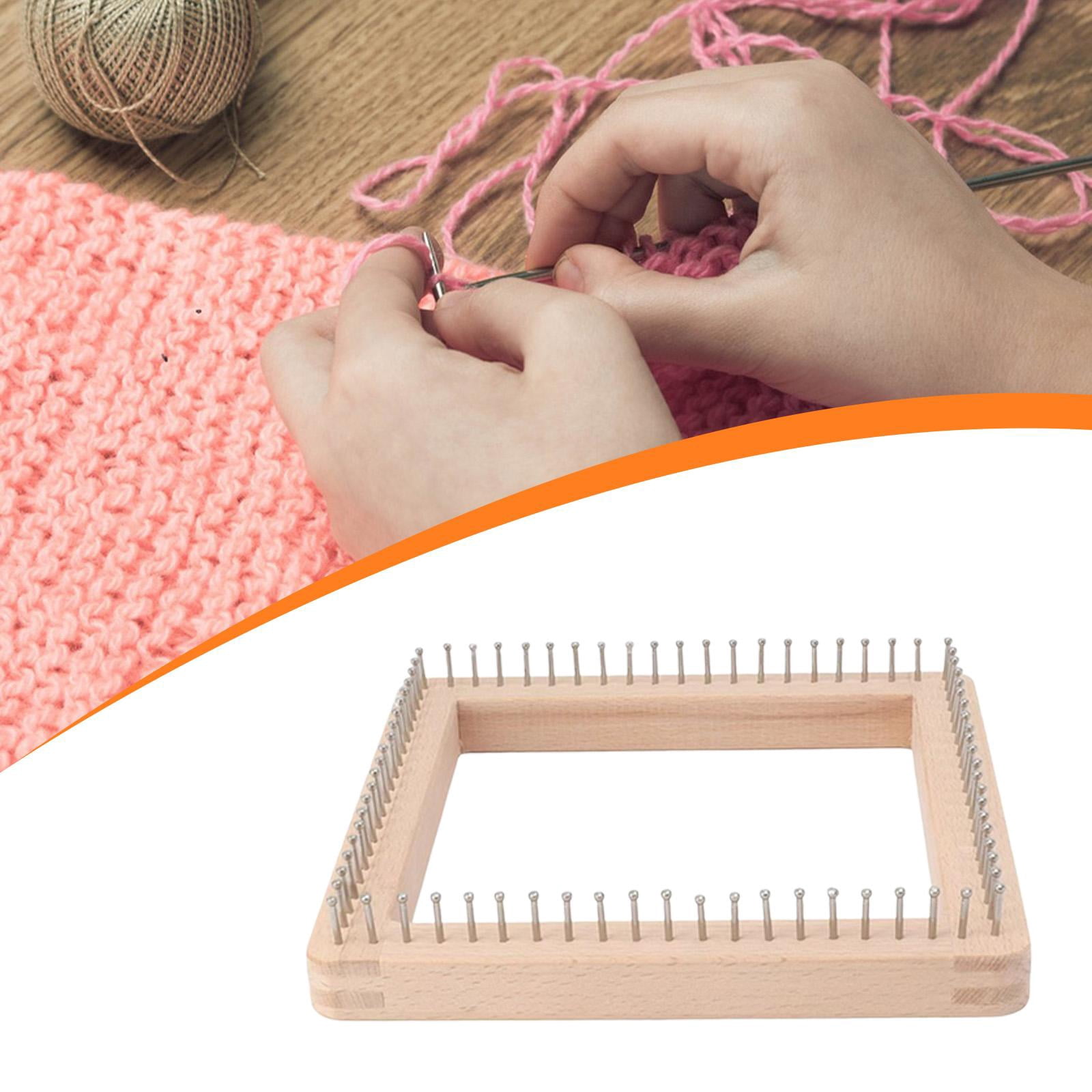 Knitting Loom for Beginners Wooden Knitting Board Pin Loom Smooth Surface Material for Weaving Scarves Hats Cushions