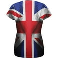 thumbnail image 2 of Halloween Union Jack British Flag Superhero Costume All Over Womens T Shirt Multi LG, 2 of 2