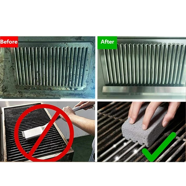 6Pcs BBQ Grill Clean Brick Block Barbecue Cleaning Stone BBQ Racks Stains Grease Cleaner Gadgets Kitchen BBQ Tools