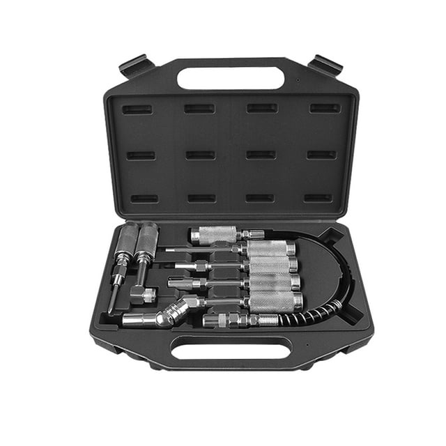 Amdohai Ensemble d'Accessoires pour Machine à Graisse Pneumatique 7 Pcs avec Boîte de Rangement