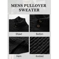 thumbnail image 7 of Fexilor Men's Turtleneck Sweater Pullover Stylish Shawl Collar Knit Top for Regular Fit, 7 of 7