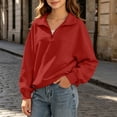 thumbnail image 7 of MexChoioe Boys and Girls Quarter Zip Sweatshirt Collared Pullover Long Sleeve Solid Color with Pockets Lightweight for Everyday Casual Occasions, 7 of 7