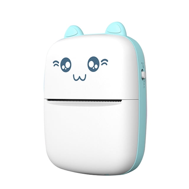 Portable Mini Thermal Printer Wirelessly Bluetooth 200dpi Photo Label Memo Student Wrong Question Printing with USB Cable ,Multi-Format Printing
