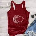 thumbnail image 3 of Pompotops Mode T-shirt Décontracté Sans Manches à Col Rond Imprimé Lettre pour Femmes Été, 3 of 7