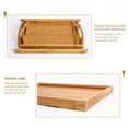 thumbnail image 6 of Promotion! Bamboo Serving Tray Breakfast Tea Coffee Food Holder Plate Party Platter Decorative Tabletop Storage Organizer(Tea Set Not Included), 6 of 6