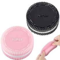 Sticky Cookie Squishies Fidget Toys Adults  Squishy Toys Sensory Toys for Kids with Autism  Fidgets for Grandkids Stocking Stuffers for Kids Teens(2 Pack Pink Black)