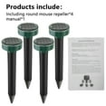 thumbnail image 4 of Solar Mole Repellent, Ultrasonic & Solar Powered Gopher Repellent, Waterproof Sonic Groundhog Repeller Rodent Gopher Deterrent Vole Chaser for Outdoor Use (4 Pack), 4 of 8