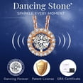 thumbnail image 5 of MomentWish D Color VVS1 Simulated Diamond Necklace for Woman 925 Sterling Silver Moissanite Dance Pendant Necklace, 5 of 8