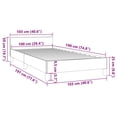 thumbnail image 2 of vidaXL Velvet Platform Bed Frame, No Box Spring Needed/No Mattress, Light Gray Twin Bed, 2 of 9