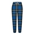 thumbnail image 6 of Blmnix Flannel Pajamas Pjs Sets for Women Sleep Pants Modal Pajamas Pajamas Blue Taper Ankle Womens Pjs,XL, 6 of 6