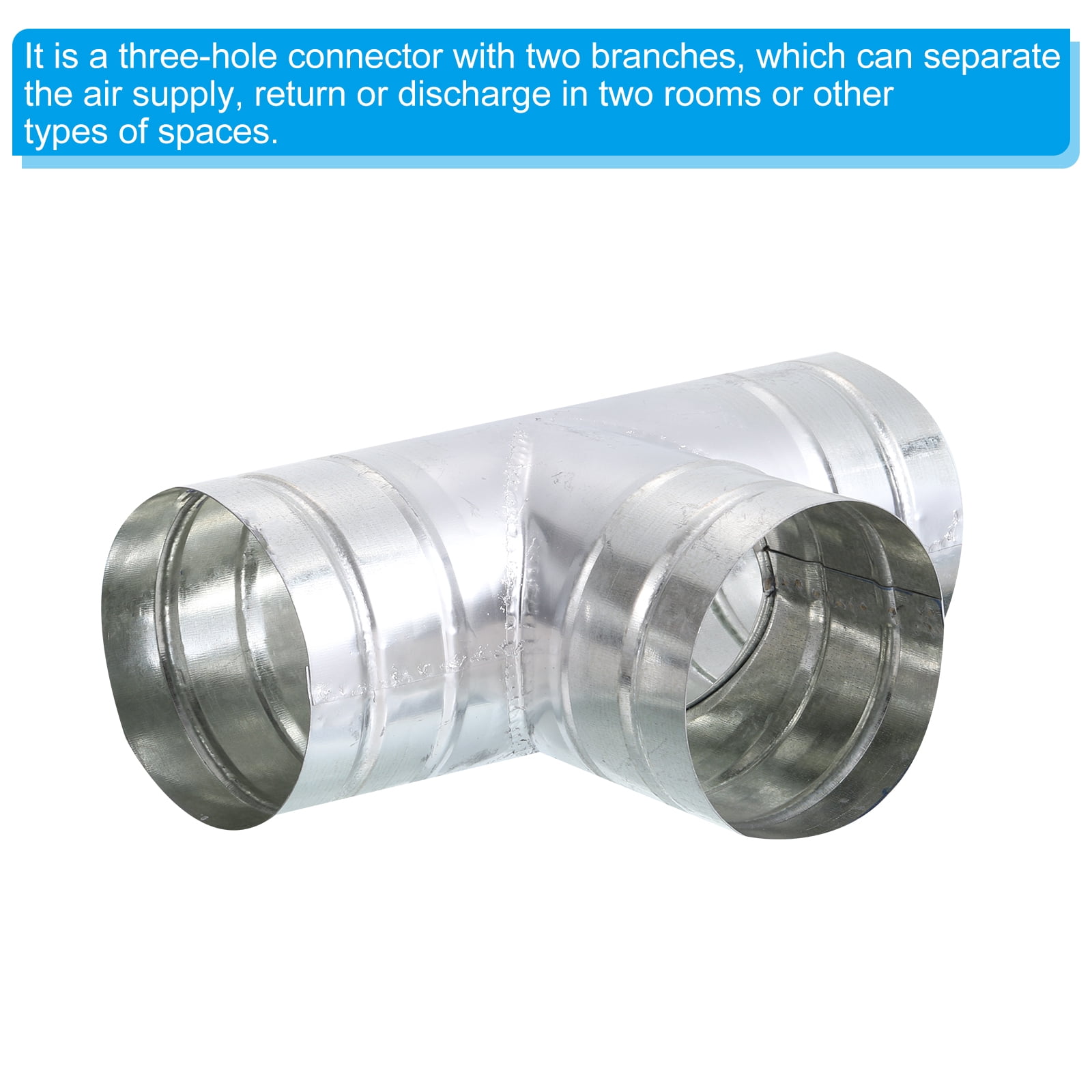 Uxcell 4 Inch 3 Way Duct Splitter Tee Connector Air Vent Duct Hose Exhaust Pipe Adapter