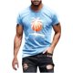 thumbnail image 5 of Hombres Pantalones Cortos de Manga Corta Impresa Casual Cuello Redondo Superior, Camisa de Moda para el Verano Y la Primavera, 5 of 8