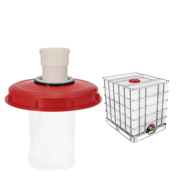 Cubierta de filtro de tapa IBC de 245 mm de Uxcell, cubierta de plástico para agua de lluvia con filtro